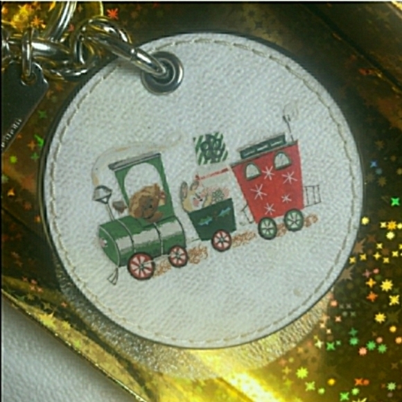 NWT Coach Cosmetic Bag + Mirror Train Boxy Christmas Holiday Train - Picture 3 of 12